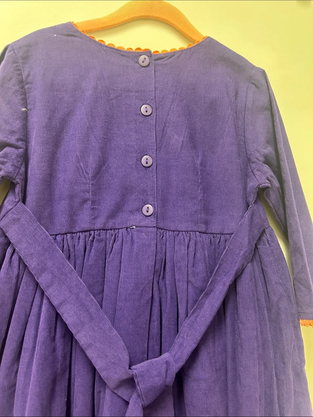 Purple Appliqué Halloween Girls Dress
